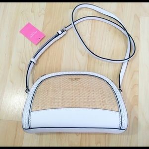NWT Kate Spade Reiley Straw Dome Crossbody